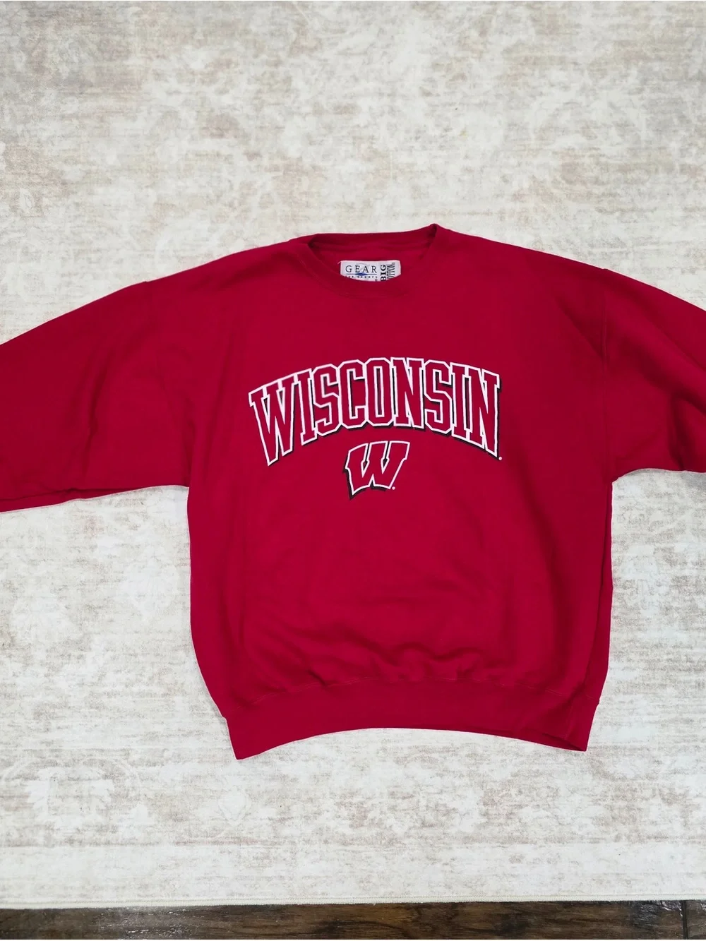 Vintage 90s Gear for Sports Wisconsin Badgers Big Cotton Sweatshirt Medium